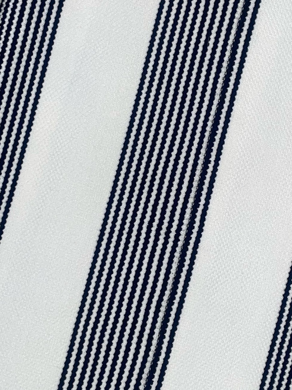 English Factory Stripe Fringe Hem Wide Leg Crop Pants. Medium - Picture 5 of 7